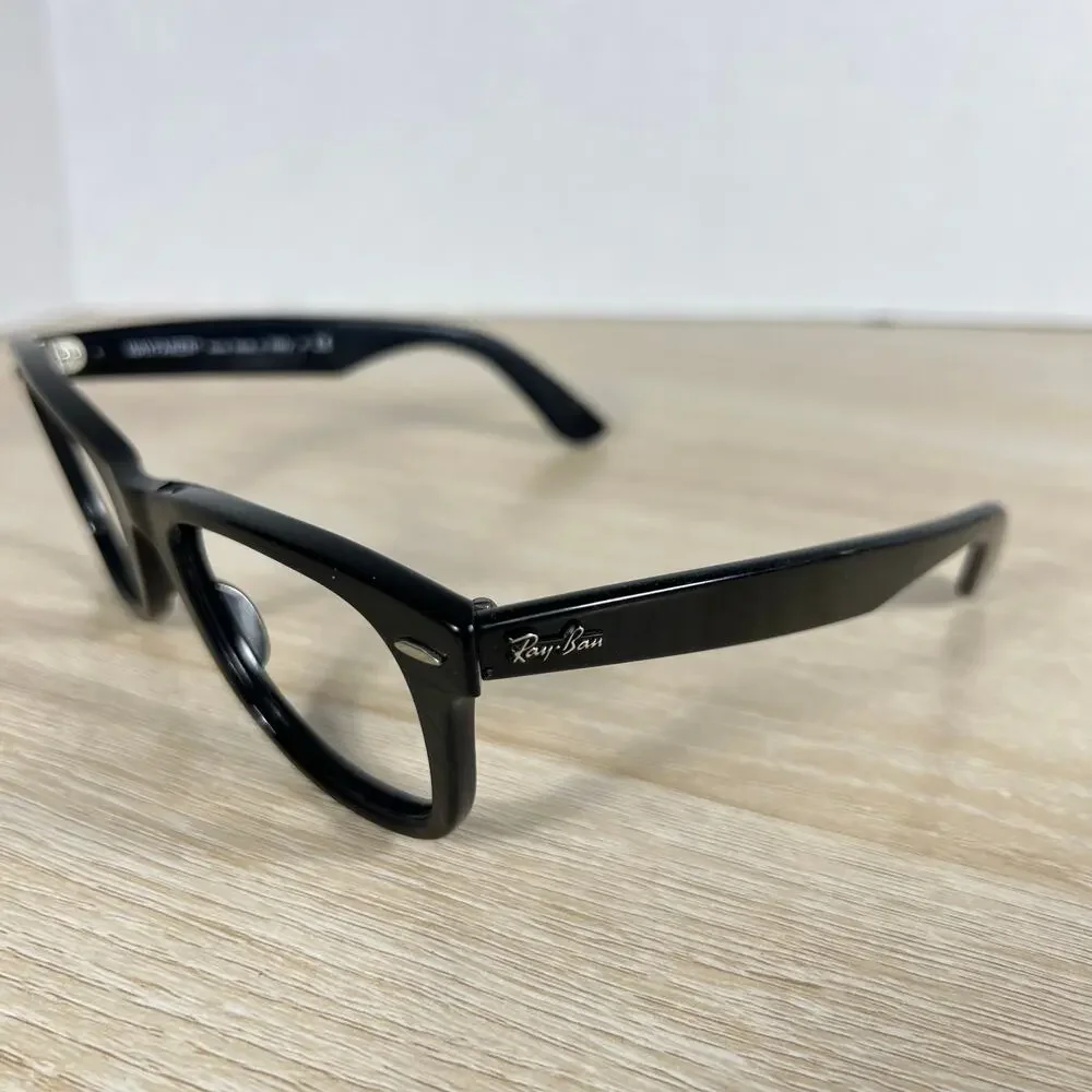 Ray-Ban RB2140 901 Wayfarer Sunglasses Polished Black FRAMES ONLY 50-22 Italy